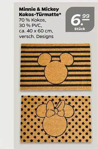 NETTO Minnie & mickey kokos-türmatte Angebot