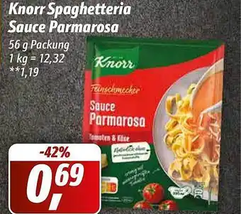 Simmel Knorr spaghetteria sauce parmarosa Angebot