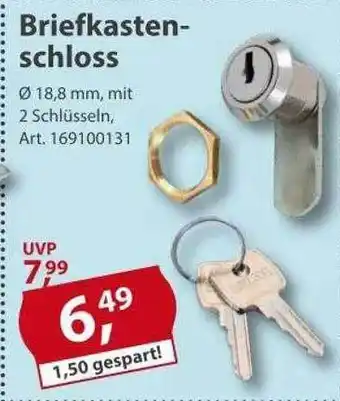 Sonderpreis Baumarkt Briefkastenschloss Angebot