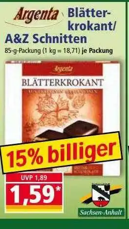 Norma Argenta blätterkrokant oder a&z schnitten Angebot