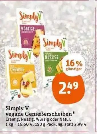 tegut Simply v vegane genießerscheiben Angebot