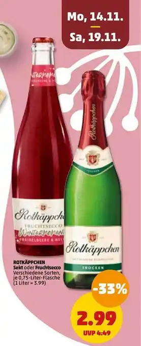 PENNY Rotkäppchen sekt oder fruchtsecco Angebot