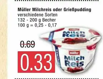 Marktkauf Müller Milchreis Oder Grießpudding Angebot