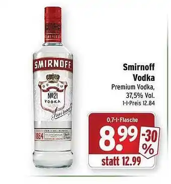 Wasgau Smirnoff vodka Angebot