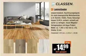 V Baumarkt Classen laminatboden Angebot