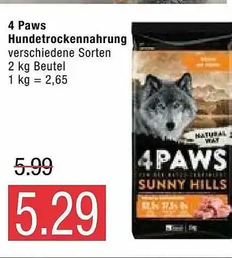 Marktkauf 4 Paws Hundetrockennahrung Angebot