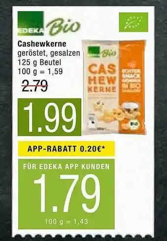 Marktkauf Edeka Bio Cashewkerne Angebot