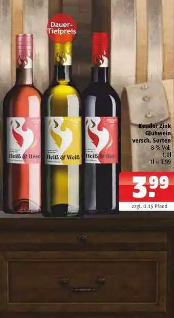 Getränkehaus Kessler zink glühwein Angebot