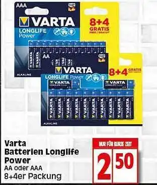 Elli Markt Varta batterien longlife power Angebot