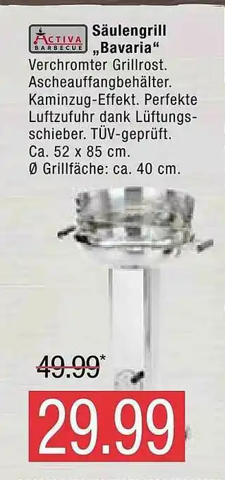 Marktkauf Activia Barbecue Säulengrill „bavaria” Angebot