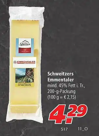 Marktkauf Schweitzers Emmentaler Angebot