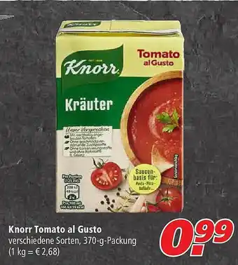 Marktkauf Knorr Tomato Al Gusto Angebot