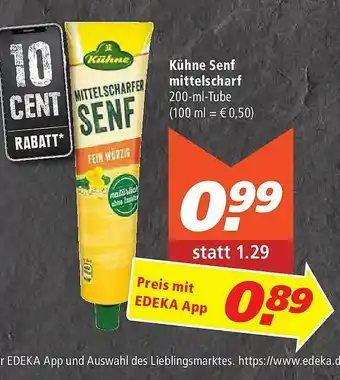 Marktkauf Kühne Senf Mittelscharf Angebot