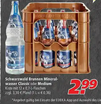 Marktkauf Schwarzwald Brunnen Mineralwasser Classic Oder Medium Angebot