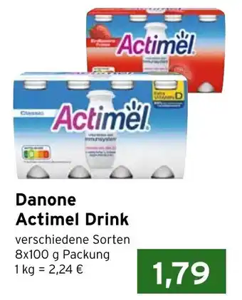 CAP Markt Danone Actimel Drink 8x100 g Packung Angebot