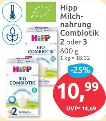 Budni Hipp Milchnahrung Combiotik 2 oder 3, 600 g Angebot