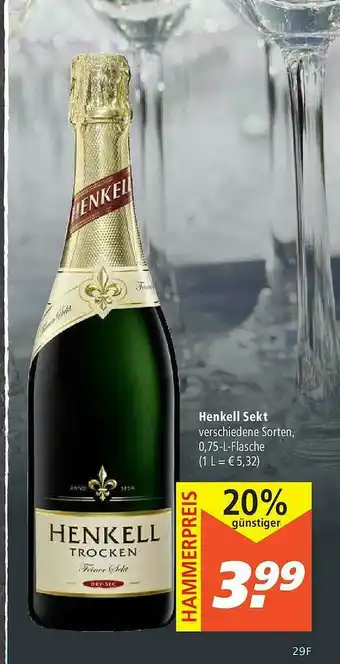 Marktkauf Henkell Sekt Angebot