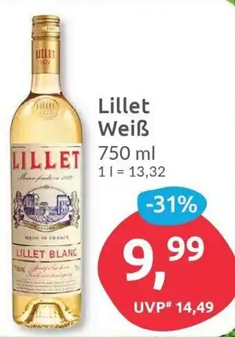 Budni Lillet Weiß 750 ml Angebot