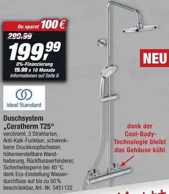 toom Baumarkt Ideal Standard Duschsystem Ceratherm T25 Angebot