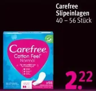 Rossmann Carefree Slipeinlagen 40-56 Stück Angebot