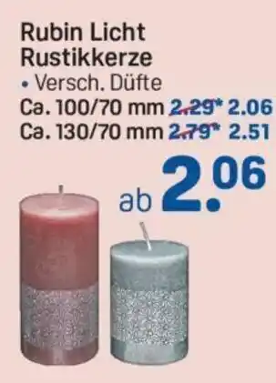 Rossmann Rubin Licht Rustikkerze Angebot