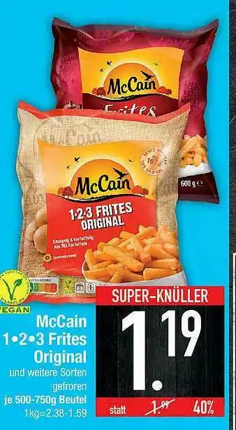 Marktkauf Mccain 1.2.3 Frites Original Angebot