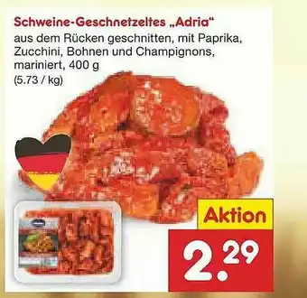 Netto Marken-Discount Schweine-geschnetzeltes „adria” Angebot