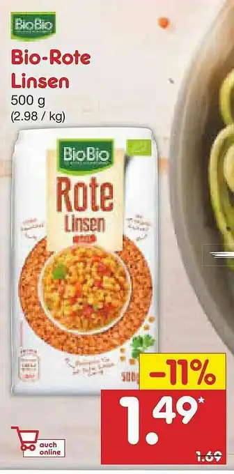 Netto Marken-Discount Biobio Bio-rote Linsen Angebot