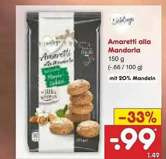 Netto Marken-Discount Amaretti Alla Mandorla Angebot