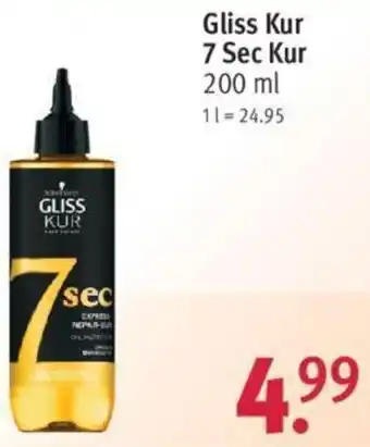 Rossmann Gliss Kur 7 Sec Kur 200 ml Angebot