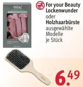 Rossmann For your Beauty Lockenwunder oder Holzhaarbürste Angebot