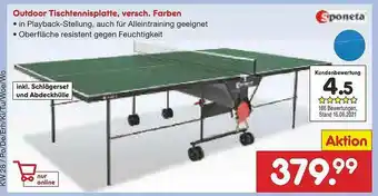 Netto Marken-Discount Outdoor Tischtennisplatte Versch. Farben Poneta Angebot