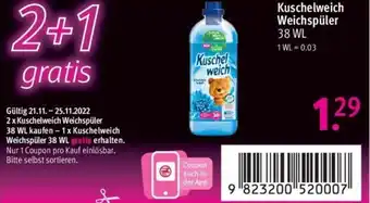 Rossmann Kuschelweich Weichspüler 38 WL Angebot