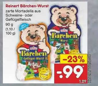 Netto Marken-Discount Reinert Bärchen-wurst Angebot