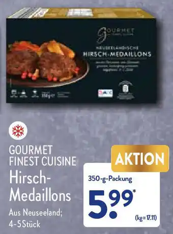 Aldi Nord Gourmet Finest Cuisine Hirsch Medaillons 350 g Packung Angebot