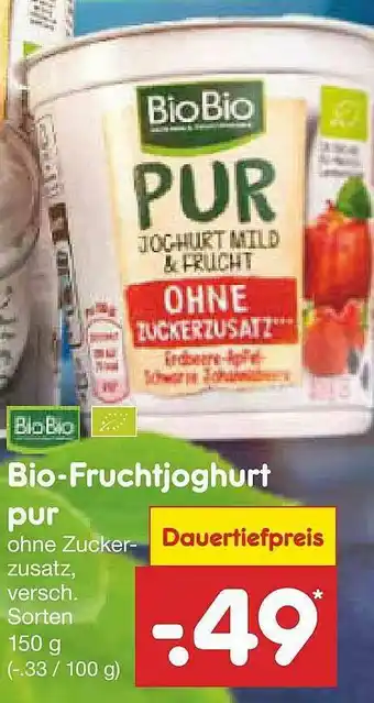 Netto Marken-Discount Bio-fruchtjoghurt Pur Biobio Angebot