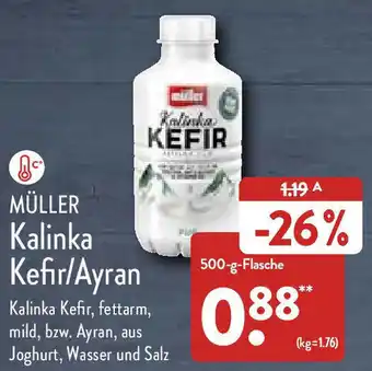 Aldi Nord müller Kalinka Kefir/Ayran 500 g Flasche Angebot