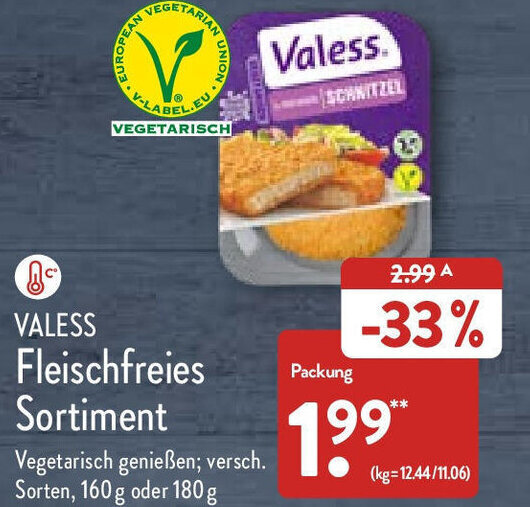 Valess Fleischfreies Sortiment 160/180g Angebot bei Aldi Nord