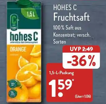 Aldi Nord Hohes C Fruchtsaft 1,5 L Packung Angebot