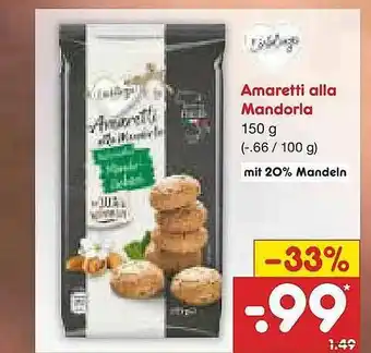 Netto Marken-Discount Amaretti Alla Mandoria Angebot