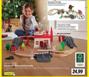 Lidl Playtive eisenbahnset bauernhof oder feuerwehr Angebot