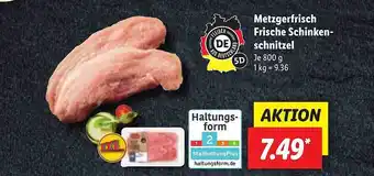 Lidl Metzgerfrisch frische schinkenschnitzel Angebot