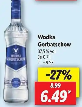 Lidl Wodka gorbatschow Angebot