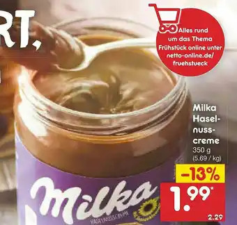 Netto Marken-Discount Milka Haselnuss-creme Angebot