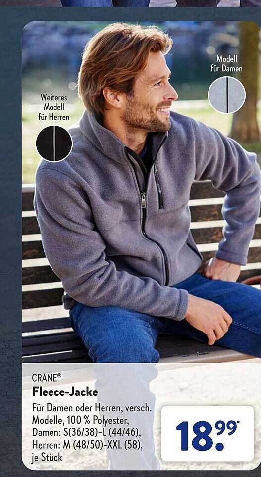Crane fleecejacke Angebot bei Aldi Süd