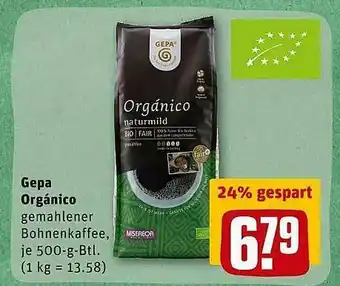 REWE Gepa Orgánico Angebot