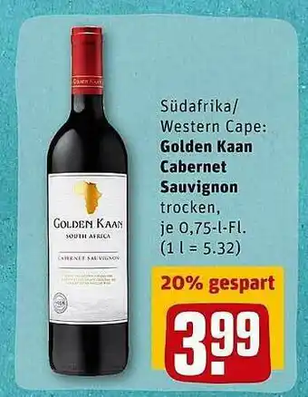 REWE Südafrika Western Cape : Golden Kaan Cabernet Sauvignon Angebot