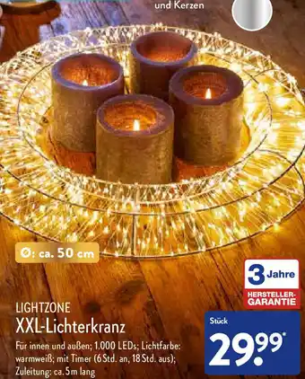 Aldi Nord Lightzone XXL Lichterkranz Angebot