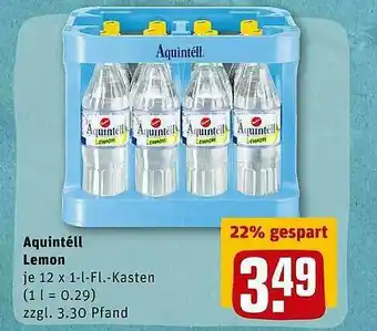 REWE Aquintéll Lemon Angebot