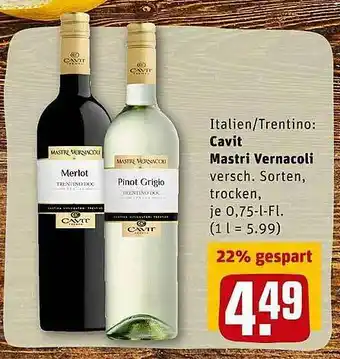 REWE Italien Trentino : Cavit Mastri Vernacoli Angebot